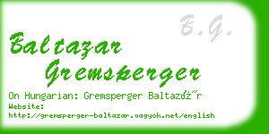 baltazar gremsperger business card